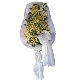 Tek Katlı Beyaz İnci Düğün Açılış Nikah Çelenkleri