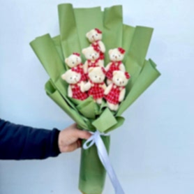 Peluş Ayıcık Buketi 7'li - Sevimli Ayıcıklarla Özel Hediye