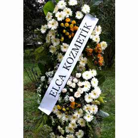 Beyaz Gerbera Gül Düğün Nişan Ferorje Çiçekleri